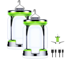 Blukar stovyklavimo LED žibintuvėlis, 7 apšvietimo režimai, 60 LED, 3600 mAh akumuliatorius, 2 vnt., K9107