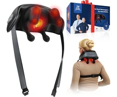BOB AND BRAD belaidis Shiatsu kaklo masažuoklis su šildymu ir 4D minkymu 206DM