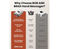 BOB AND BRAD H60 rankų masažuoklis su šiluma ir suspaudimu