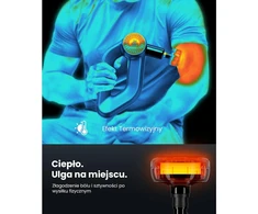 BOB AND BRAD masažinis pistoletas su šilumos terapija, 16 mm amplitudė, D6 Pro Plus