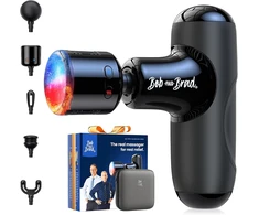 BOB AND BRAD Q2 Pro mini masažinis pistoletas su šildymo ir vėsinimo galvute, USB-C