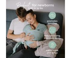 Boba kūdikio nešiojimo skara naujagimiams 3,2–10 kg Serenity Sea Mist BW1-082-CELA