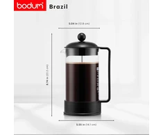 Bodum Brazil prancūziškas kavos presas 1 l, 8 puodeliams, K1548-01