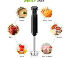 Bonsenkitchen rankinis trintuvas 1000 W, 12 greičių, nerūdijančiojo plieno peiliukai HB3201