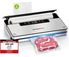 Bonsenkitchen vakuuminė pakavimo mašina, 135 W nerūdijančio plieno, automatinis, VS3201-V2