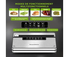 Bonsenkitchen vakuuminė pakavimo mašina, 135 W nerūdijančio plieno, automatinis, VS3201-V2