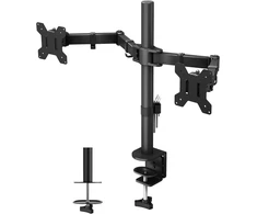 BONTEC dvigubas stalinis monitorių laikiklis 13–27 col., VESA 75 × 75/100 × 100 mm, MDM 002