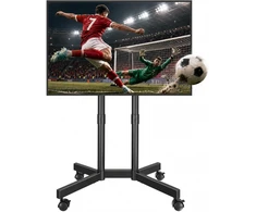 BONTEC mobilus televizoriaus stovas su ratukais 32–75 col., VESA 400 × 400 mm, FN311-BK
