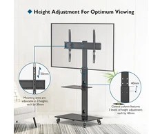 BONTEC mobilus televizoriaus stovas su ratukais 30–70 colių, VESA 600 × 400, FITW-2