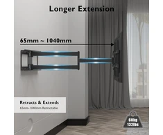 BONTEC sieninis televizoriaus laikiklis 32–75 col., VESA 600 × 400 mm, iki 60 kg, CT139M