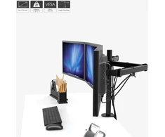 BONTEC stalinis laikiklis trims 13–24 colių monitoriams, VESA 75 × 75/100 × 100, MDM003