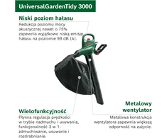 Bosch sodo lapų siurblys-pūstuvas-smulkintuvas 3000 W UniversalGardenTidy 3000 06008B1001