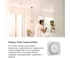 Bosch vonios ištraukimo ventiliatorius su drėgmės jutikliu ir laikmačiu, 125 mm, 16,5 W, 145 m³/val, 7733703551