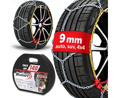 Bottari Italy Bottari sniego grandinės lengviesiems automobiliams Rapid T2, 9 mm, 140 dydis, 18835