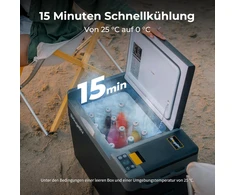 BougeRV automobilinė kompresorinė šaldymo dėžė 20 l, 12/24 V, -20 °C – 22 °C, CRPRO20