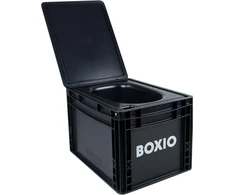 BOXIO mobilus sausas tualetas, kompaktiškas, 40 x 30 x 28 cm, plastikinis, juodos spalvos, BOX-TOI-BL-403027-10