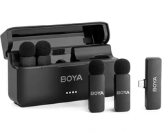 BOYA belaidis mikrofonas BY-V4 2.4GHz su 4 siųstuvais ir 1 imtuvu (C tipo) Juodas EU