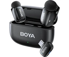 BOYA belaidžių lavalier tipo mikrofonų rinkinys su USB-C, 100 m veikimo nuotolis, BY-WM3T-U2