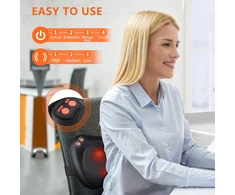 Brelley Shiatsu masažinė pagalvė kaklui ir nugarai su infraraudonųjų spindulių šildymu JH016