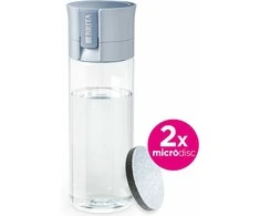 BRITA vandens butelis su filtru Vital 0,6 l, 2 MicroDisc filtrai, pastelinis mėlynas