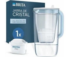 Brita vandens filtravimo ąsotis, stiklinis korpusas, 2,5 l talpa, MAXTRA PRO, mėlynas