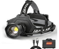 Bud K galvos žibintas LED, 90000 lm, USB įkrovimas, IPX6, zoom funkcija, 5 režimai, XHP70