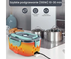 BYbrutek elektrinė pietų dėžutė 100 W, 1,5 l, 12 V/24 V/220 V, B0D6LDGR4X
