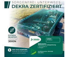 CargoVA priekabos krovinio tvirtinimo tinklas 2 x 4 m su kabliais Netz-Grün-2x4-m-Hak-Beutel
