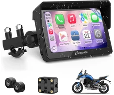 Carpuride 5 colių GPS motociklo ekranas su CarPlay, Android Auto, TPMS, dviem Bluetooth, W502TPRO