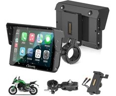 Carpuride motociklo GPS navigacija su 5 colių lietimui jautriu ekranu, belaidžiu CarPlay ir Android Auto, Bluetooth, IP67, W502S PRO