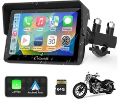 Carpuride motociklo navigacija su 5 colių jutikliniu ekranu, belaidžiu CarPlay, Android Auto ir Bluetooth, modelis W502