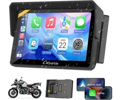 Carpuride motociklo navigacija su 5 colių lietimui jautriu ekranu, Bluetooth, CarPlay, Android Auto, W502B Pro