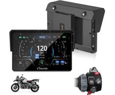 CARPURIDE motociklo navigacijos sistema su 5 colių ekranu, Bluetooth, CarPlay, Android Auto, W502BS Pro