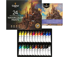 Castle Art Supplies akvarelinių dažų rinkinys, 24 spalvos x 12 ml, blizgus, CASWC24