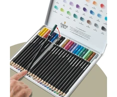 Castle Art Supplies Monet teminė 24 spalvotų pieštukų rinkinys metalinėje dėžutėje