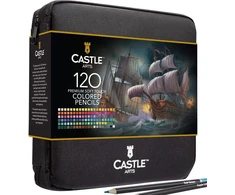 Castle Art Supplies spalvotų pieštukų rinkinys, 120 vnt., minkšti, dailininkams, CAS-120CPZ