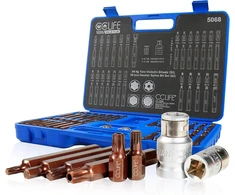 CCLIFE 54 dalių antgalių rinkinys S2 su 3/8 ir 1/2 col. adapteriais 5068