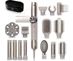 Cecotec daugiafunkcis plaukų formavimo prietaisas su 14 antgalių, 1200 W, AirGlam 14in1 Flex Champagne
