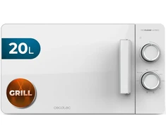 Cecotec mikrobangų krosnelė su griliumi, 20 l talpa, 700 W, Flatbed Proclean 3120