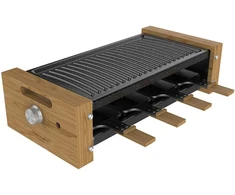 Cecotec raclette grilis Cheese &amp; Grilis 8200 Wood 1200 W, 8 keptuvėlės