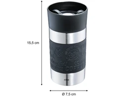 Cilio termopuodelis Viaggio 300 ml su Quick Press 360° dangteliu, juodas, 546187