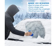 CLESDF automobilio priekinio stiklo ledo grandiklis, kūginis, 2 vnt., Icescrape-mėlynas