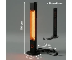 Climative infraraudonųjų spindulių šildytuvas 2000 W, IP45, IRH-20 TOR