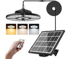 CLV saulės energija maitinama pakabinama LED lempa su nuotolinio valdymo pultu, 30 W, 5000 mAh, 6 režimai, SL-TY01