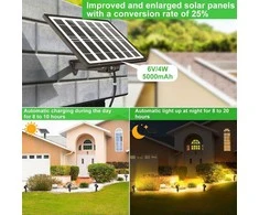 CLY saulės energija maitinami lauko šviestuvai, IP66, 4 LED, monokristalinis skydelis, 4 W