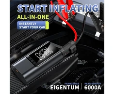 COCCKO automobilio užvedimo įrenginys su oro kompresoriumi 6000 A, 10000 mAh, BR12-A