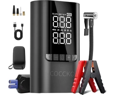 COCCKO automobilio užvedimo įrenginys su oro kompresoriumi 6000 A, 10000 mAh, BR12-A