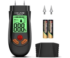 Coczow drėgmės matuoklis su LCD ekranu, 2 zondais, statybinėms medžiagoms ir medienai, PM6811A