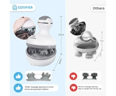 COMFIER belaidis galvos odos masažuoklis su 4 režimais, IPX7, CF-4902-EU