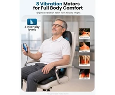 COMFIER masažinis sėdynės kilimėlis su šildymu ir vibracija CF-2402-EU